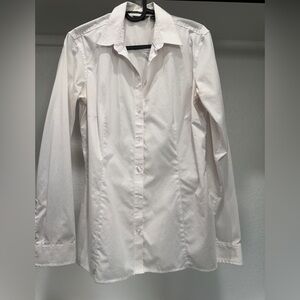 Women’s Eddie Bauer Wrinkle Resistant White Dress Shirt, size small